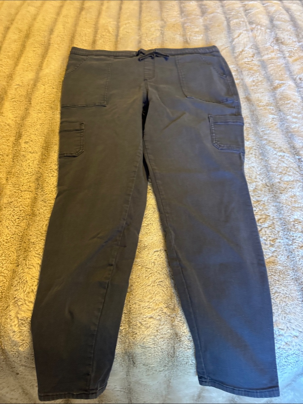 Womans Dark Gray Cargo Jogger Pants